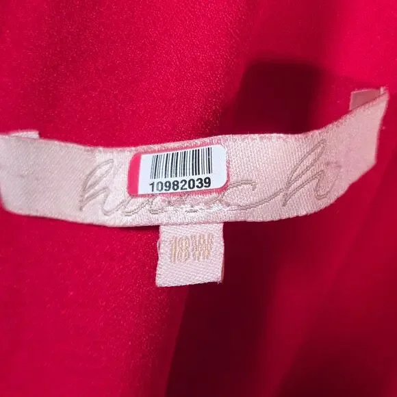 Hutch Red Sleeveless Cocktail Dress 18W Long Formal Plus Size Zip Back USA - Picture 4 of 8